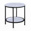 Ensemble de cocktail moderne 3 pièces 1X Table basse ronde 2X Table de bout Mobilier de salon en bois
