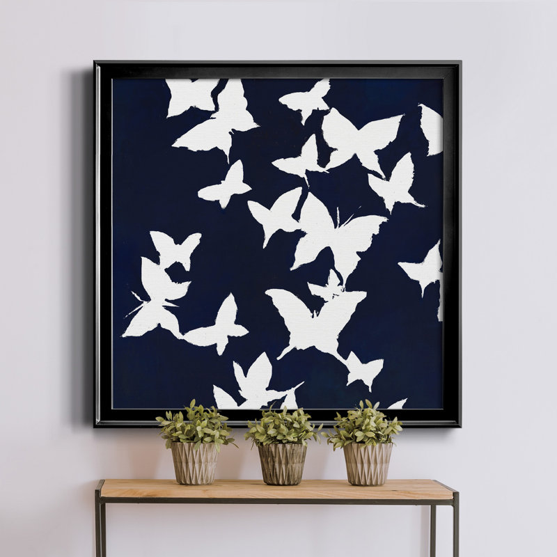 «All Aflutter III», reproduction d'art sur toile encadrée, H 34,5 po x l 34,5 po x P 1,5 po, Cadre noir
