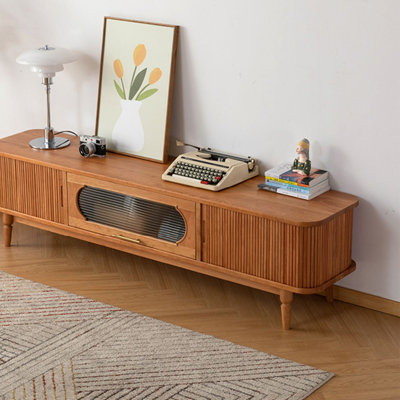 Meuble télé en bois de cerisier de style rétro