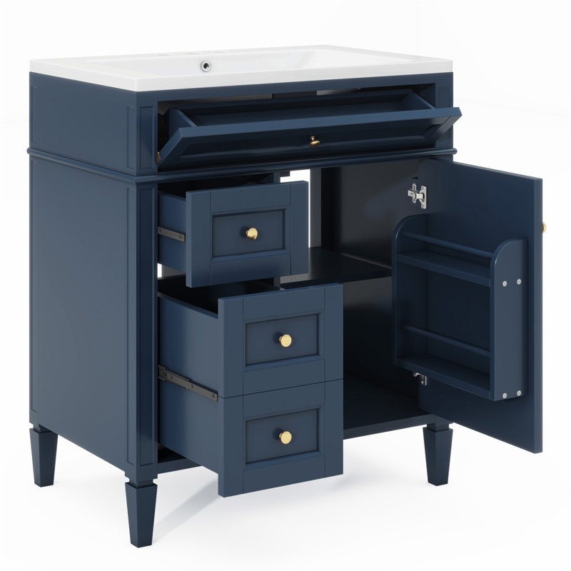 68 Base de meuble-lavabo simple 68 po 68 seulement, Bleu