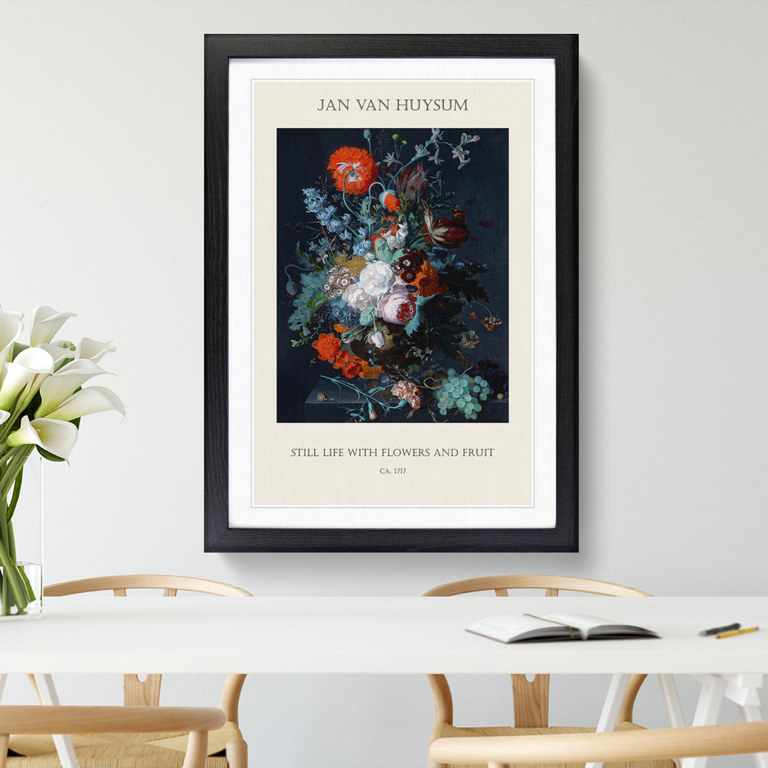 Still Life With Flowers Vol.1 by Jan Van Huysum Framed Print
