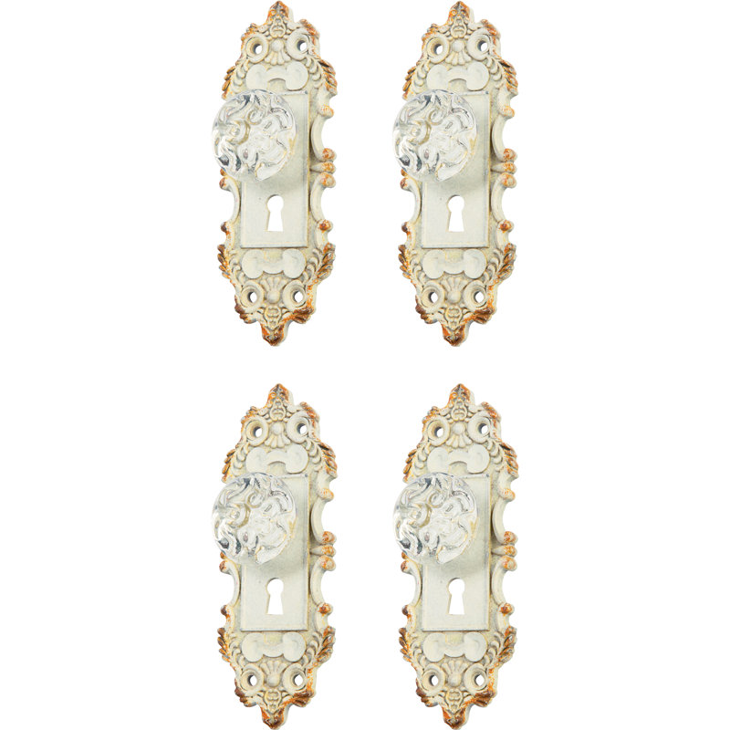 4 Piece Door Handle Wall Hooks, Cream