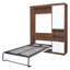 Lit escamotable mural Murphy avec armoire, blanc-121732947