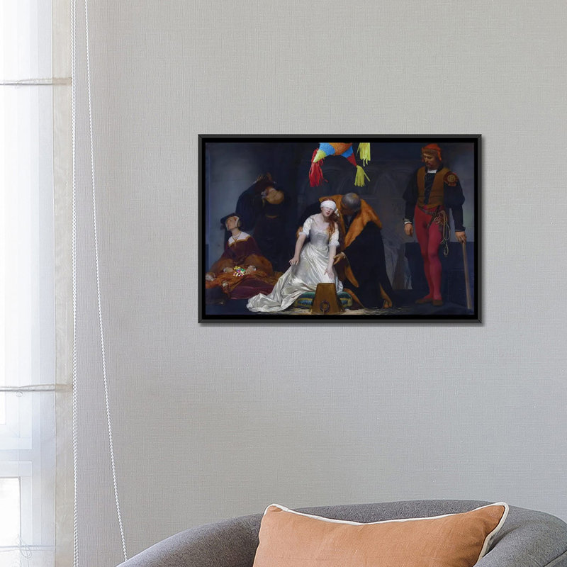 «Mexico Pinata», impression sur toile, H 18 po x l 26 po x P 1,5 po, Toile avec cadre noir, Pas de tapis