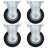 Izquierdo 4 Piece Fixed Castor Set