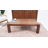 Ellis Solid Wood Coffee Table Walnut Mid-Century Modern Rectangular Table with Fluted Legs and Rounded Edges for Living Room