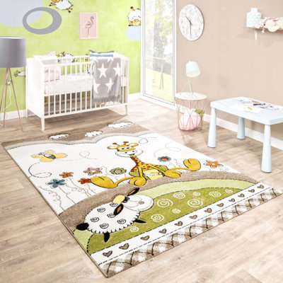 Shanklin White/Green Rug