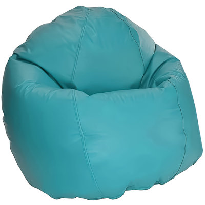 Premium Vinyl 31x33x20" Small Bean Bag Chair - w/Polystyrene Beads and CertiPUR Foam Filled Bean Bag for Adults, Teens and Kids