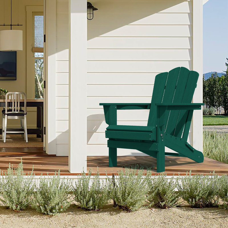Chaise Adirondack en acier PEHD pliable, Vert