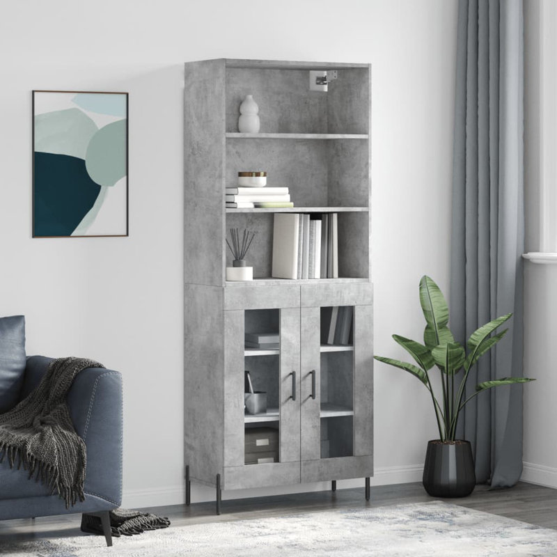 Mordcha 69.5cm Sideboard, Concrete Grey
