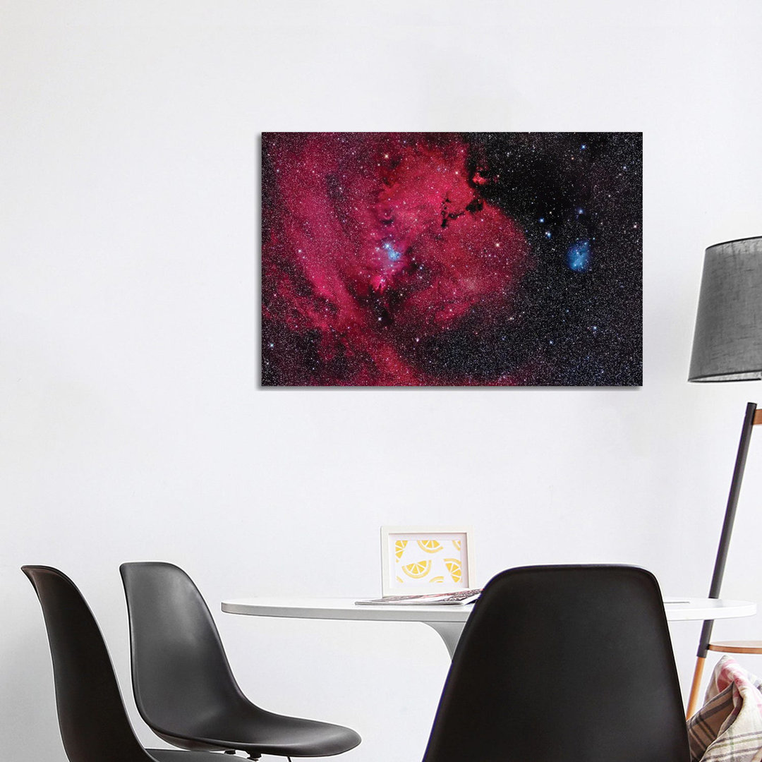 The Cone Nebula And Christmas Tree Cluster In Monoceros. von Alan Dyer - Galerie-umwickelte Leinwand Giclée auf Leinwand