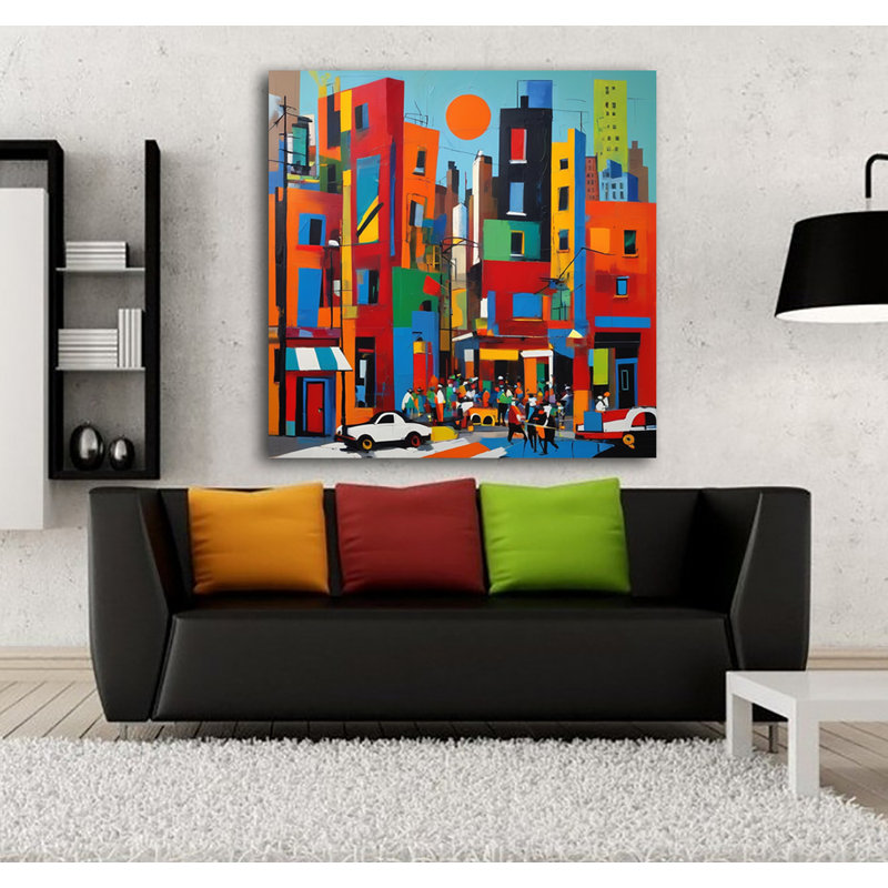 Block Party I, 36" H x 36" W