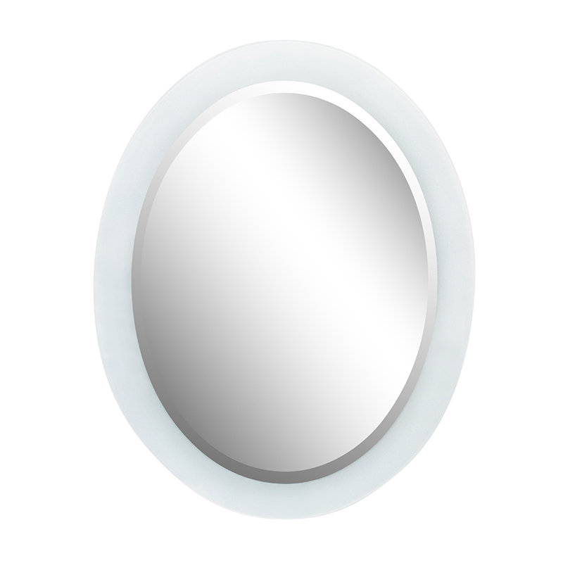Mucci Glass Frame Oval Wall Mirror