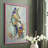 Fantastic Florals Fox, Sitting Framed Print - Solid Wood-2127981966-2105234281
