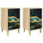 36cm W Engineered Wood Bedside Table
