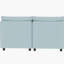 Canapé modulaire modulaire avec rangement sous le siège, canapé-lit, éponge haute de salon en tissu de chenille bleu antique, capacité de poids de 250 lb-121077293