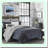 Plaid Cotton Euro Sham Set - 2pc Stylish Bedding with Hidden Zipper Closure, Charcoal Home Decor - 26" x 26"