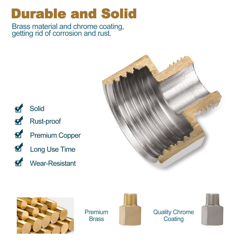 Ensemble d'installation de 2 pour robinets muraux commerciaux, avec raccords de 1/2 pouce NPT