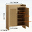 Armoire à chaussures haute avec tablettes réglables-2023083614