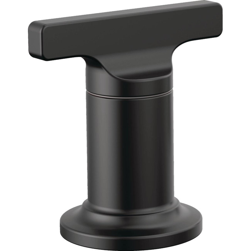Ensemble de poignées en T pour robinet de baignoire Tetra Roman, Noir mat
