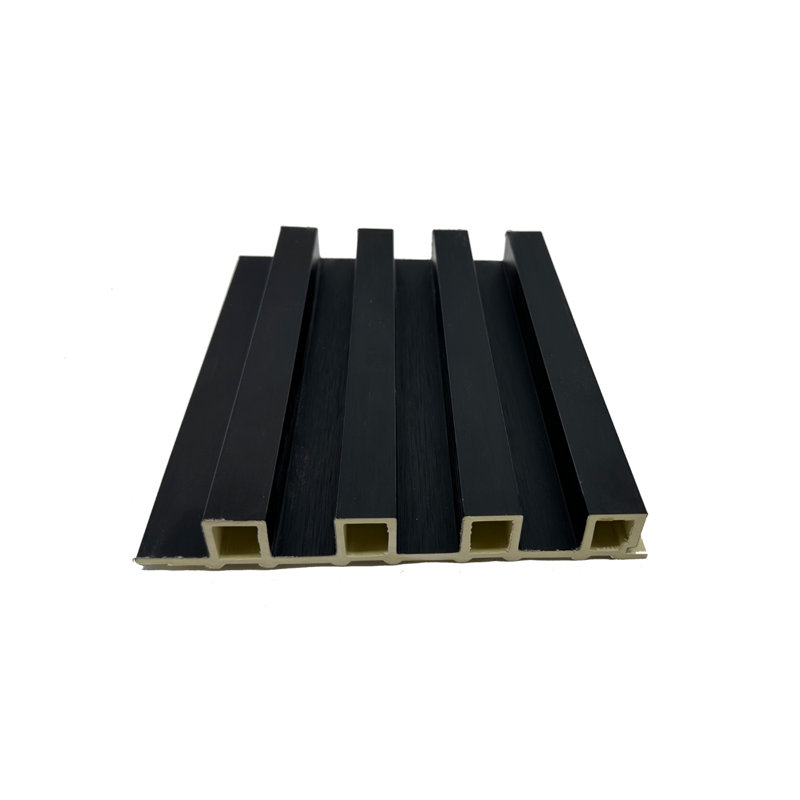 106.5" x 6.5" PVC Shiplap Wall Paneling, Black Brush