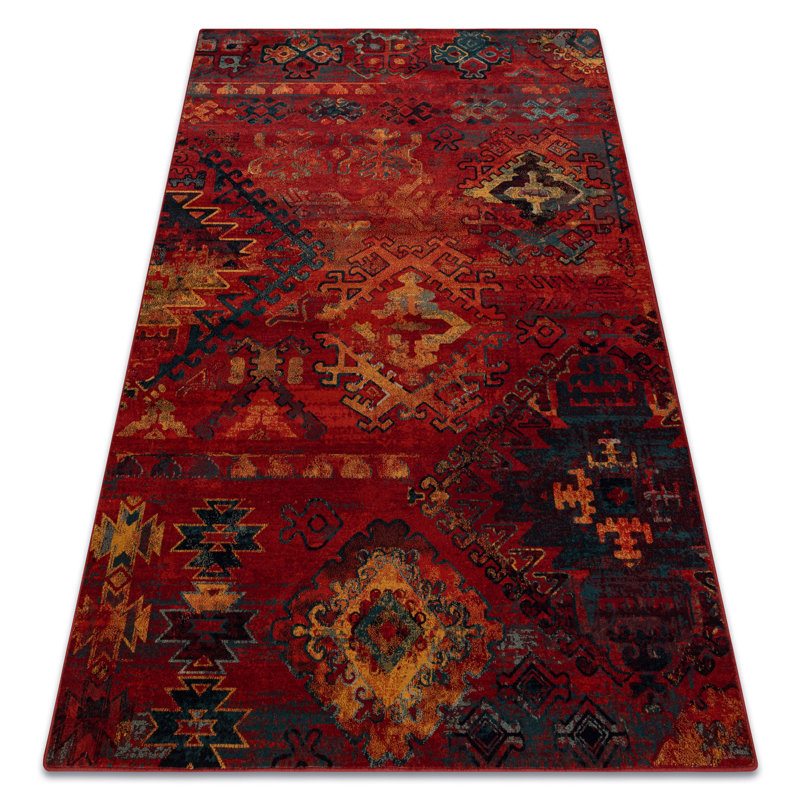 Yair Oriental Wool Area Rug, Red, Rectangle 200 x 300cm