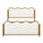 Ondine Mid-Century Modern Bouclé Upholstered Bed Frame With Wavy Curved Headboard-119967638
