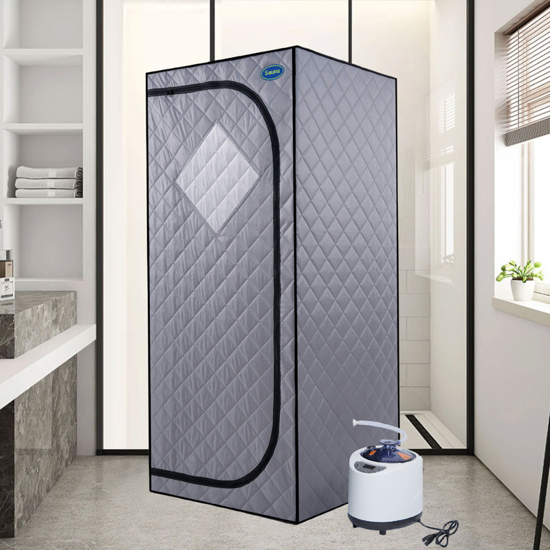 Holaki 1-Person Portable Traditional Steam Sauna Tent With Remote Control, Gray