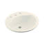 Modesto Ceramic Circular Drop-In Bathroom Sink-719842596