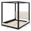 Lit à baldaquin contemporain en bois avec tête de lit tapissier-129768068-129768066