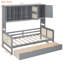Lit de jour simple en bois avec 2 tiroirs, armoire et tablette tout-en-un-1088115935