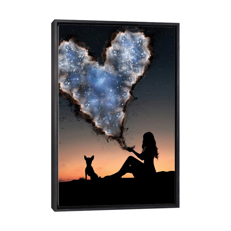 "Heart" par Abdullah Evindar-impression d’art graphique, Pas de tapis, H 26 po x l 18 po x 1,5 po