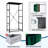 4 Drawer Dresser for Bedroom, Narrow Chest of Drawers, Wooden Top and Study Iron Frame 18"x37.5"-(WxH)
