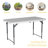 4 ft. Heavy Duty Portable Commercial Folding Table with Handle