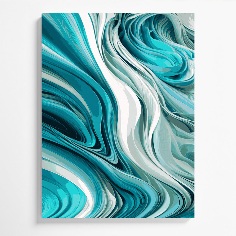 Art numérique sur toile, abstraction numérique 32, H 11 po x l 14 po