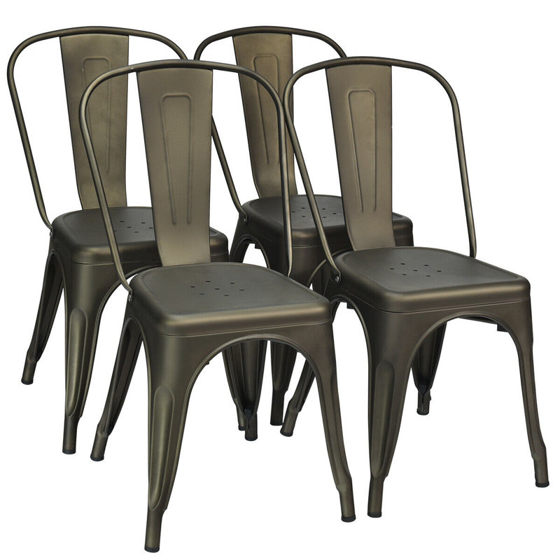 Ineisha Side Chair, Gun Metal