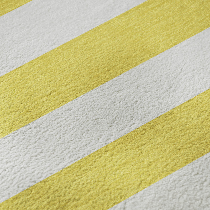 Premium Machine Washable Cerrito AMF528 Yellow Rug, Rectangle 5' x 7'6"