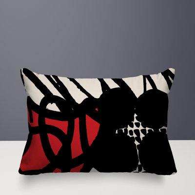 Aloe Abstract Reversible Indoor/Outdoor Rectangle Pillow