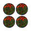 Christmas Wreath Vegan Leather Round Pebble Placemat-536980216