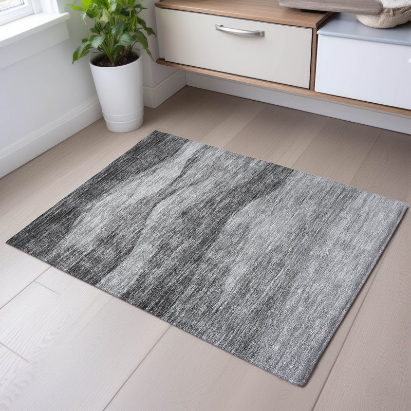 Premium Machine Washable Krause AMF1141 Swirls Rug, Rectangle 1'8" x 2'6"