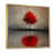 Toile avec cadre flottant or