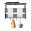 Porte-serviettes mural électrique pliable avec tablette de rangement 22,44 pouces Modern Minimalist-129521549