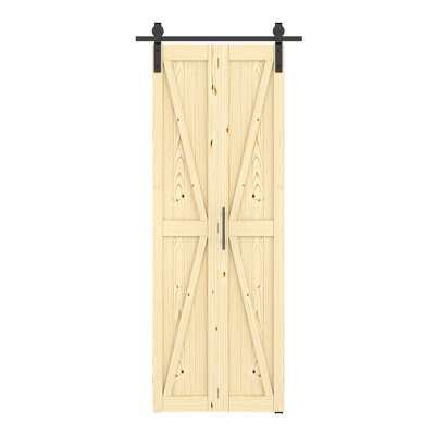 Double Bifold Door Closet Door Solid Core With hardware kit For Closet Pantry Room,72"X84