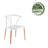 Burkleigh Plastic Dining Chairs with Beechwood Legs-934079341