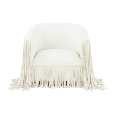 Faux Leather Swivel Barrel Chair