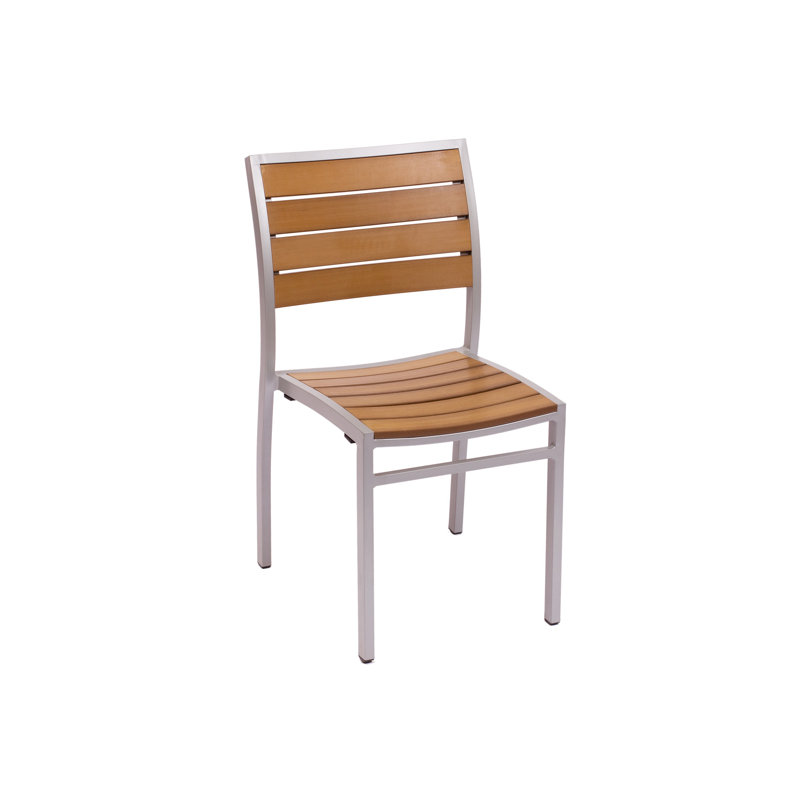 Chaise de patio empilable Largo, Argent