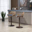 Ensemble de 2 tabourets de bar pivotants modernes COOLMORE avec repose-pieds réglables pour la cuisine-1982550392