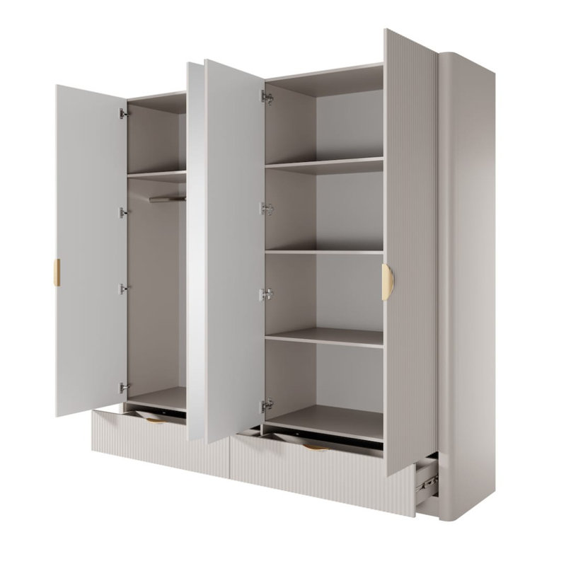 Lante 4 Door Manufactured Wood Wardrobe