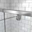 Porte de douche en verre pivotant durable avec verre trempé transparent de la STCC et finition chromée, installation réversible pour une utilisation polyvalente, porte de douche