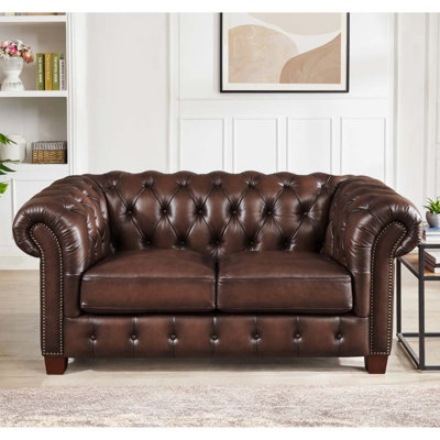 Kingston 70'' Genuine Leather Loveseat,Leather Loveseat,Modern Sofa, Accent Sofa